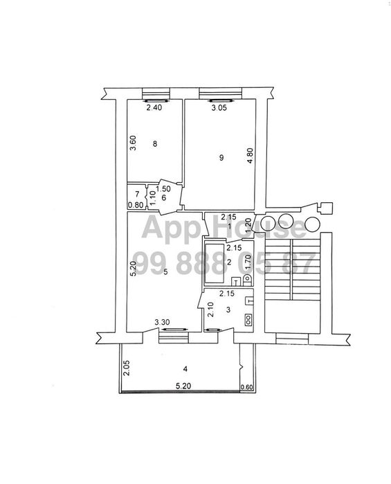 Продается своя квартира 3*3*5