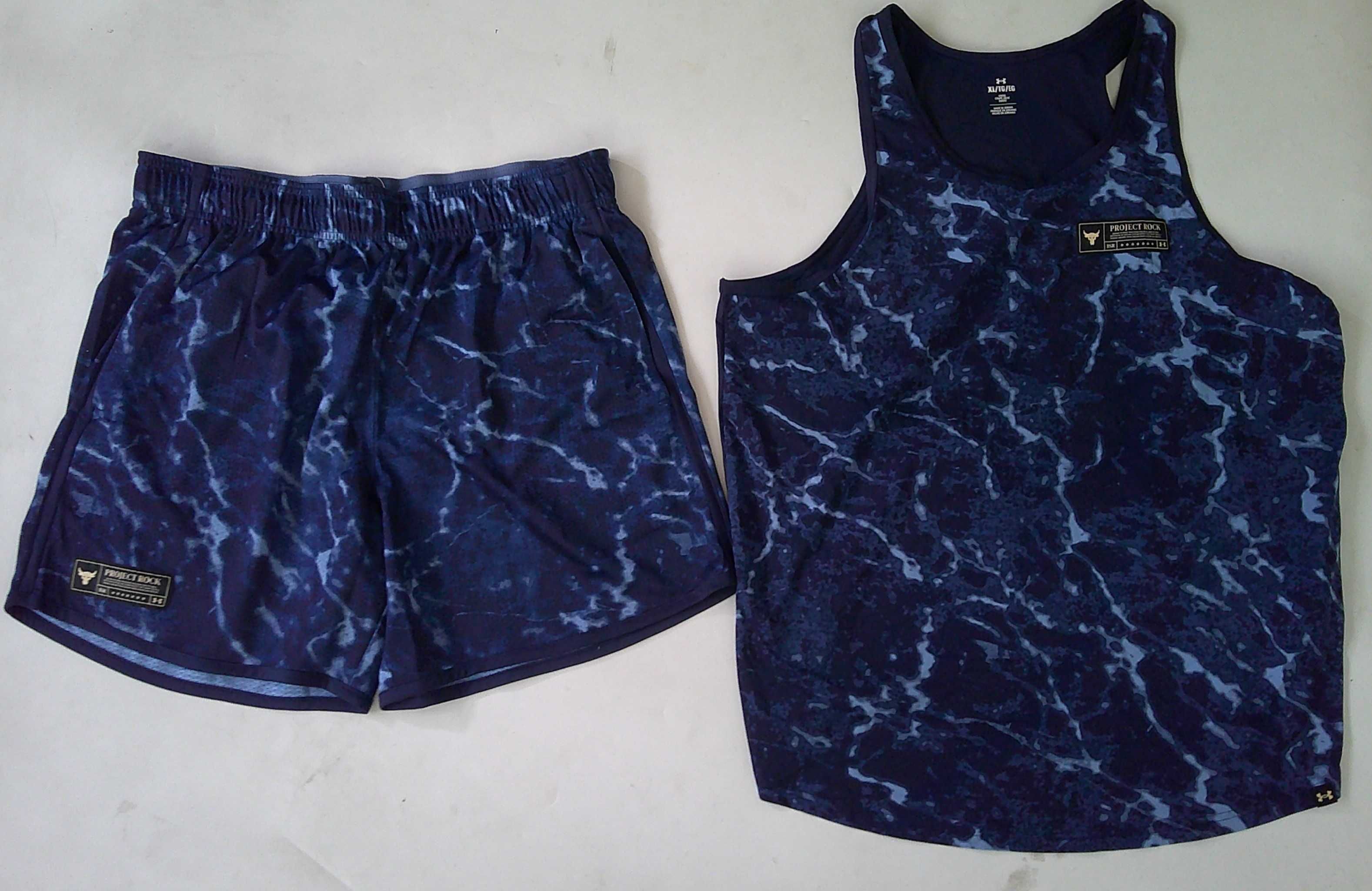 Under Armour Project Rock мъжки тъмно син комплект от Сащ