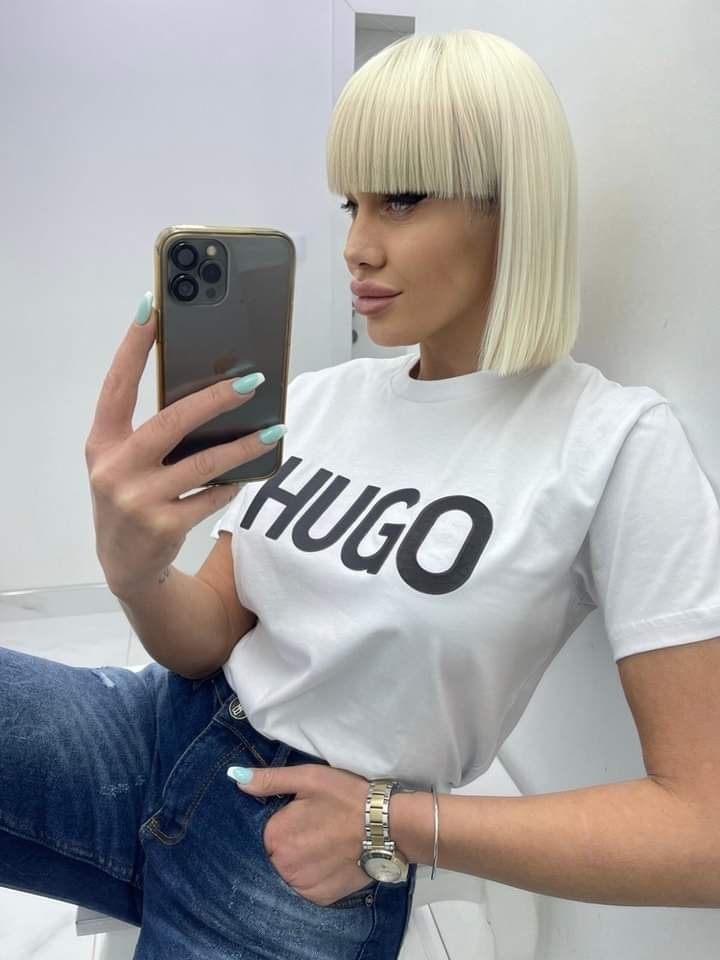 Дамски тениски памук права кройка t shirt woman over size