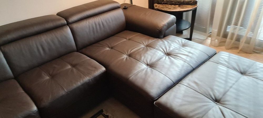 Луксозен италиански диван -Естесвена кожа
