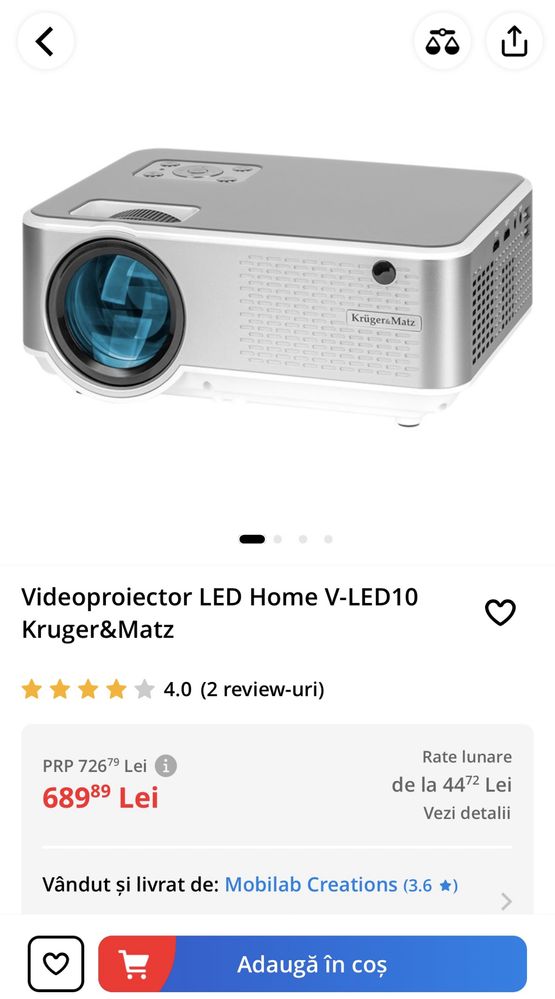 Videoproiector LED Home V-LED10 Kruger&Matz