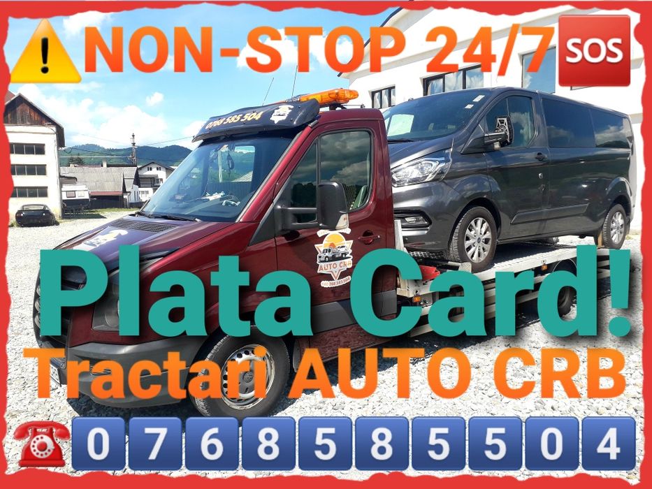 Tractari auto Baia Mare depanare platforma auto rabla plata card