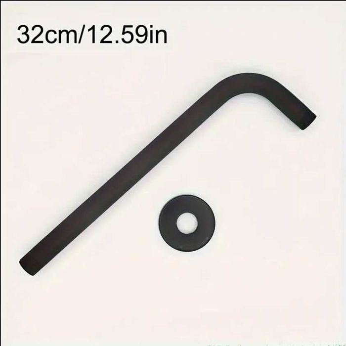 Cap / para  dus, efect ploaie, negru mat + coloana prindere perete