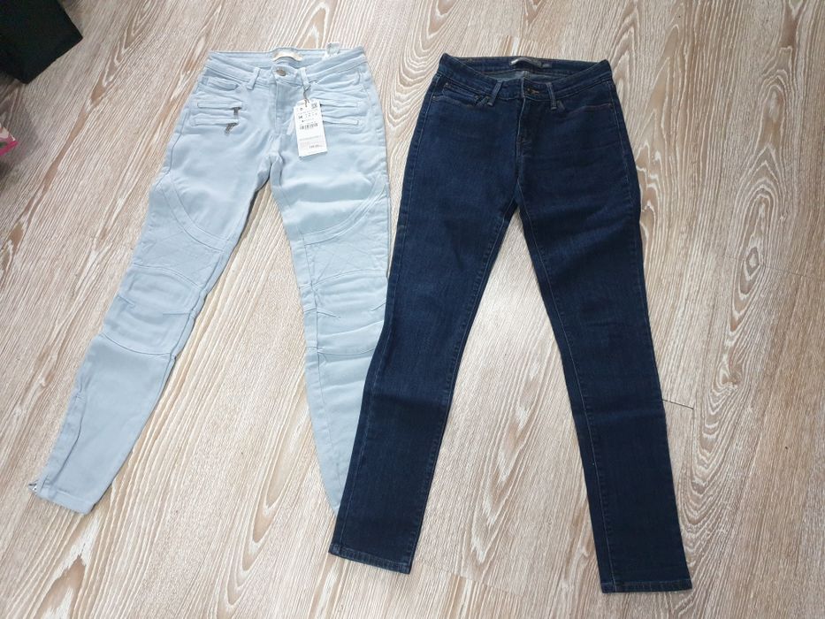 Lot blugi zara premium cu eticheta levis demi curve originali xs 34