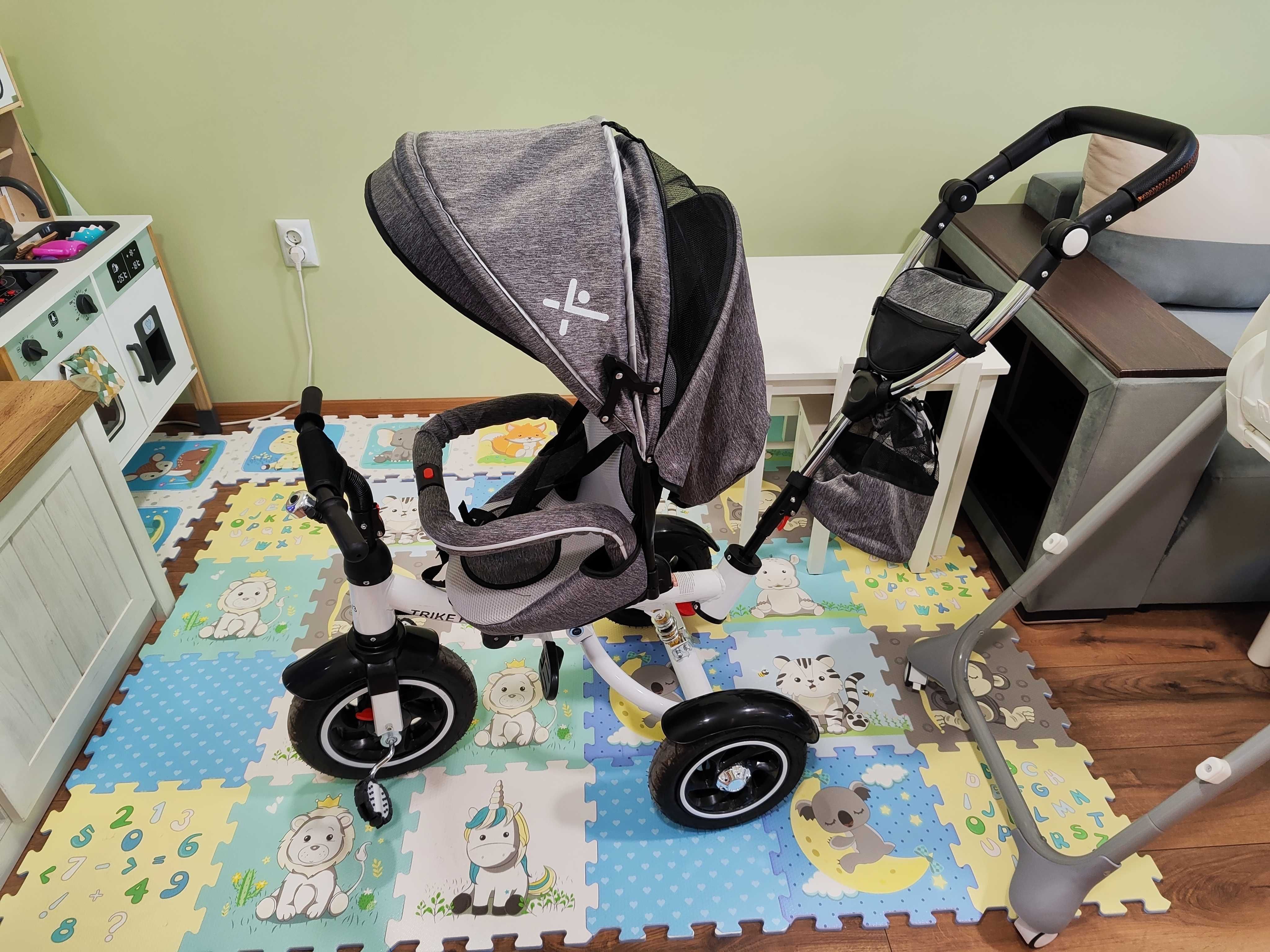 Триколка и количка за деца Premium TRIKE FIX V3 Цвят Сив