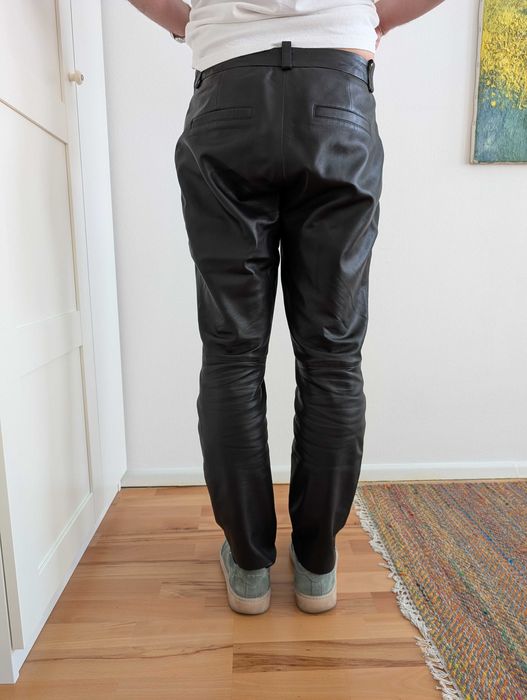 Pantaloni C&A Premium de piele naturala, barbati, marime 40 / M