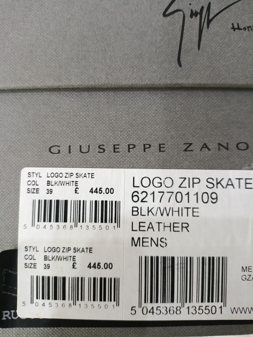 Vând Sneakers  Giuseppe zanotti ca și noi Nr 39 piele