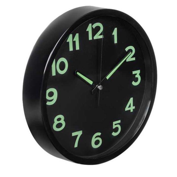 Ceas de perete unde numerele si limbile stralucesc in intuneric,nou