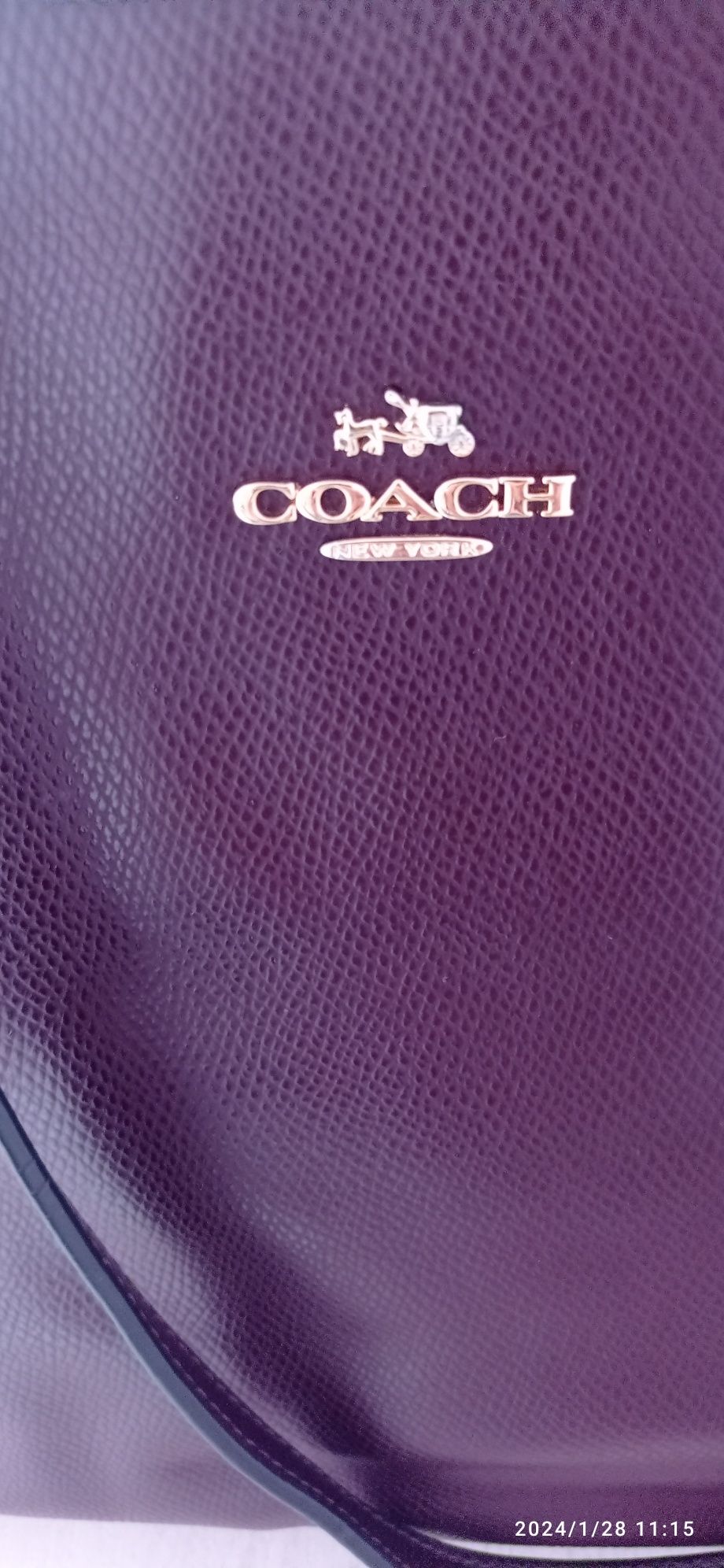 Coach чанта- естествена кожа