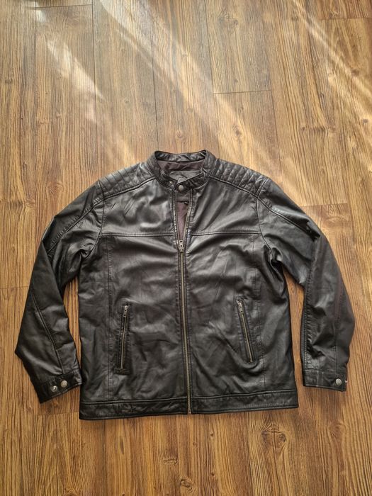 Страхотно мъжко кожено яке JACK SPORTWEAR размер XL , естествена кожа,