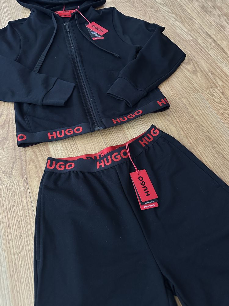 ОРИГИНАЛЕН! Hugo Boss дамски сет анцуг суитчър и долнище размер XS