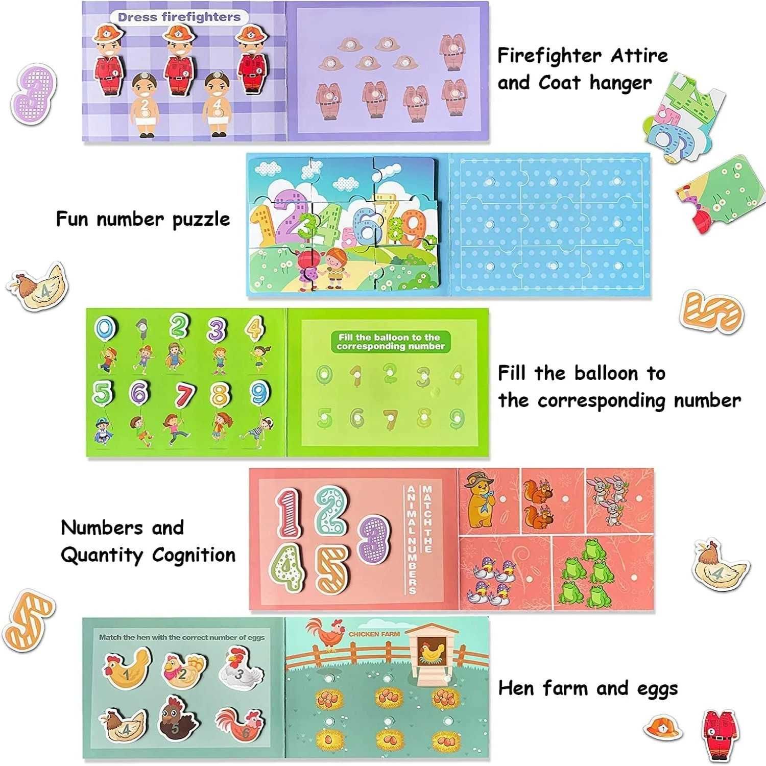 Carte cu stickere si puzzle– Quiet book - Diferite Modele