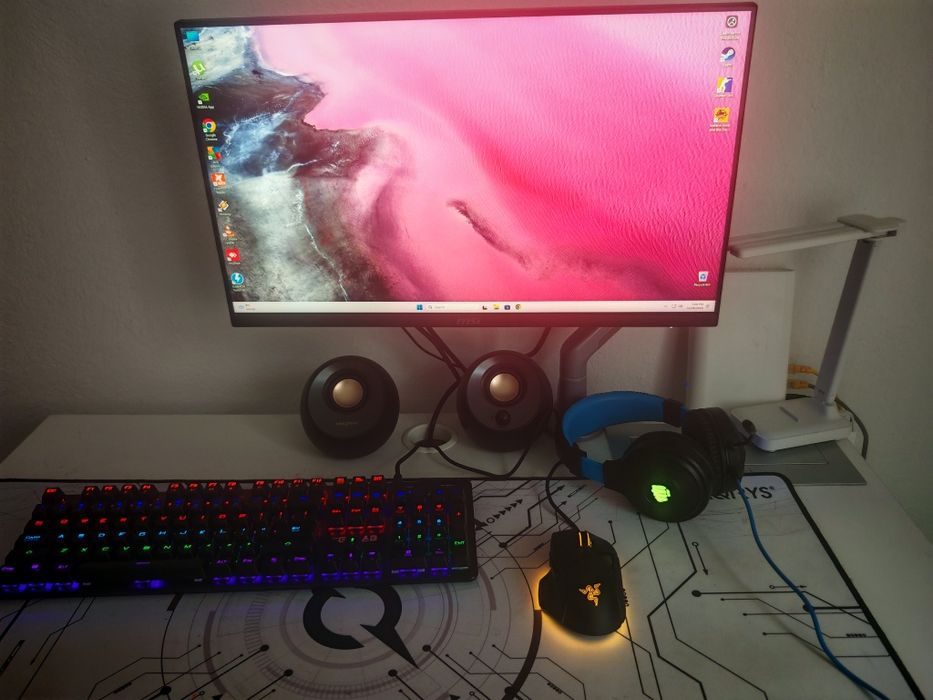 Pc gaming ryzen 5 5500 geforce rtx 3060Ti ram 32gbddr4,monitor 200hz