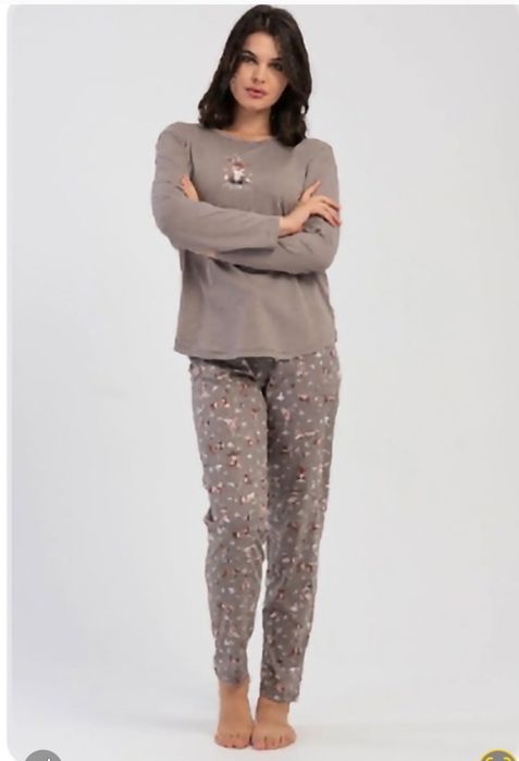Дамска пижама 4XL 100% памук