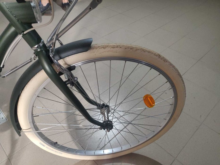 Bicicletă de oraș Elops 520 cadru înalt kaki
