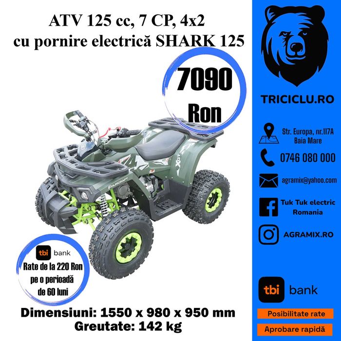 ATV Shark pornire electrica ATV Hunter modele 4x2 noi Agramix