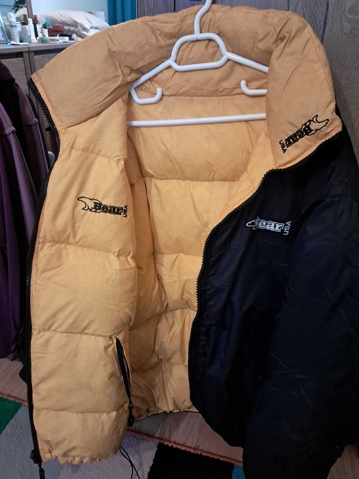 Geacă puf două fețe galben-negru Bear USA original mărime XL