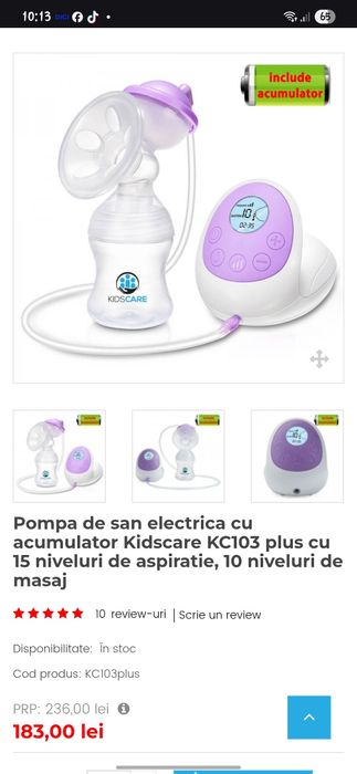 Pompă electrica pentru san