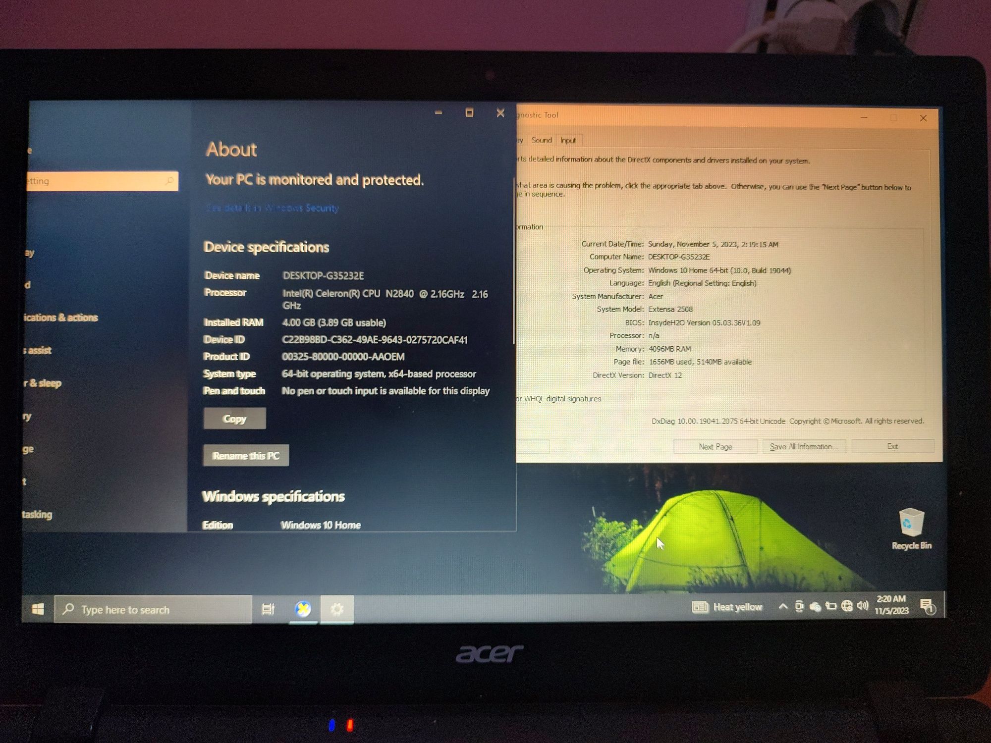 Acer Extensa 2508-C2AA