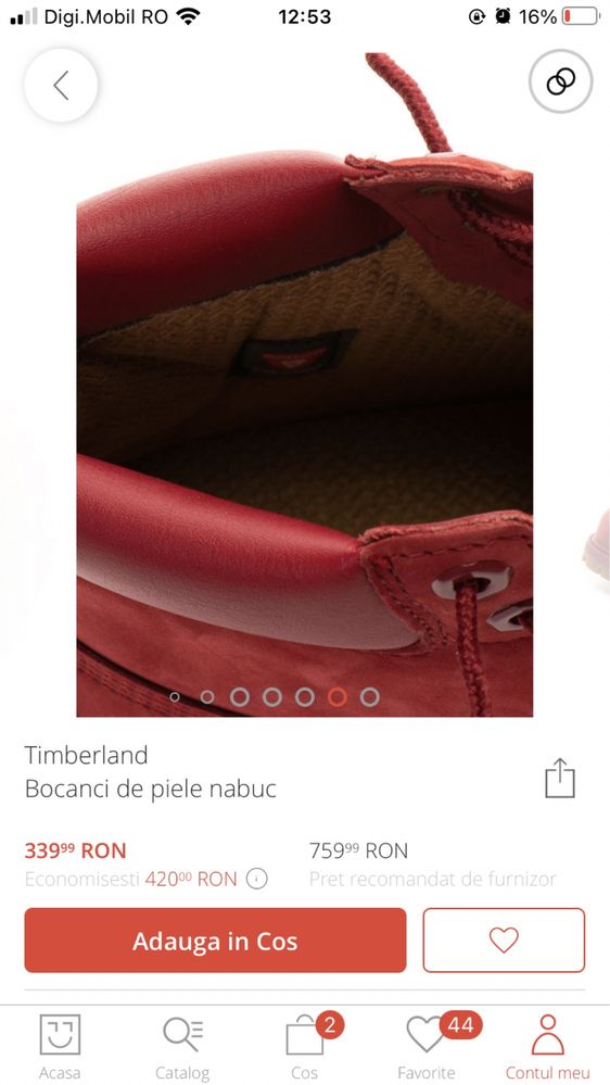 Bocanci timberland rezistenti la apa, marimea 39.5