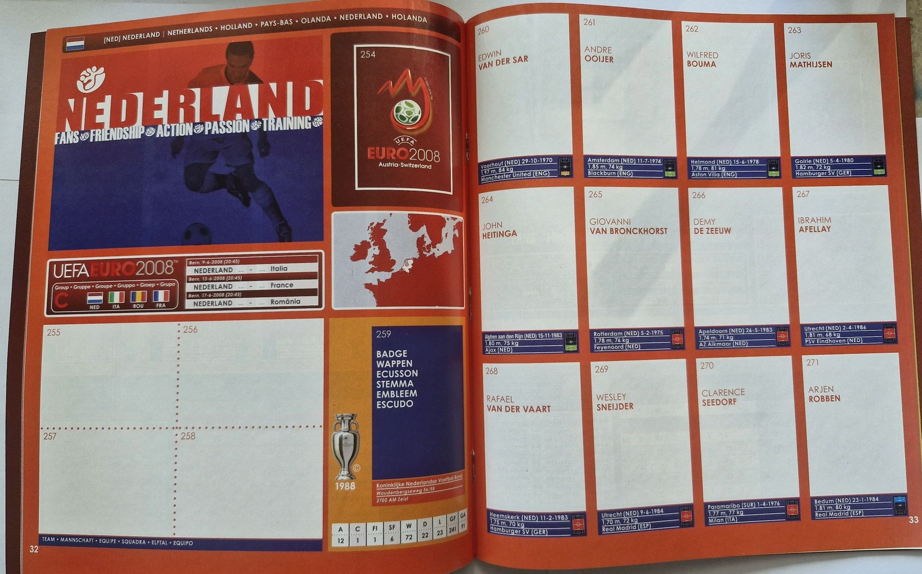 Panini EURO 2008 Austria Elveția album gol și set complet nelipit 100%