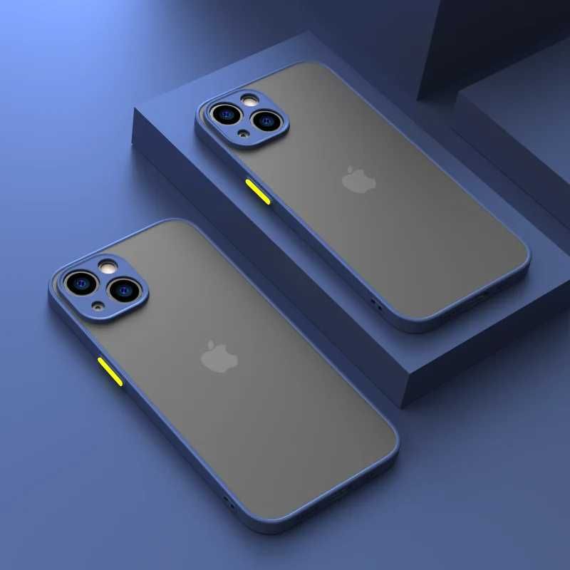 Противоударен Матов Кейс за iPhone 12  - Прозрачен Твърд Калъф