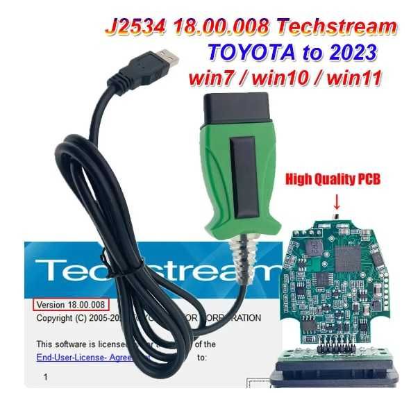 Diagnoza TOYOTA Techstream DLC3 18.00.008 TOYOTA2 TIS J2534 pana 2023!