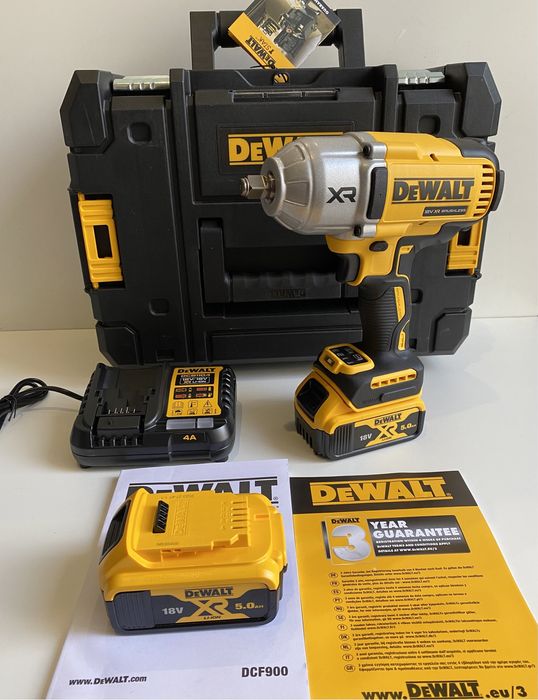 Акумулаторен Безчетков Гайковерт  DeWALT DCF900P2T 18V 1898 Nm