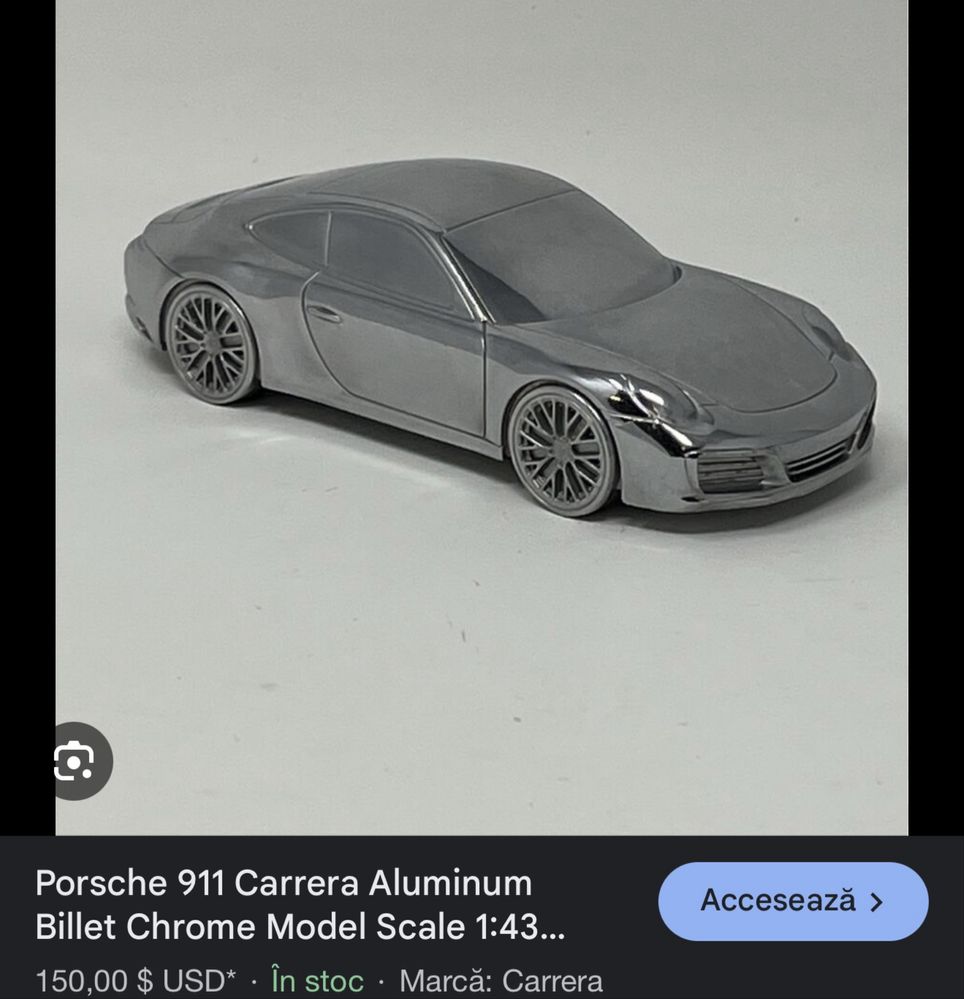 Macheta Porsche 911 1:43 Black Aluminium PorscheAG