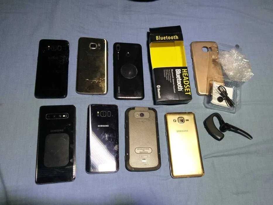 Lot telefoane, Samsung Galaxy S10+, S8, S7, + Casca Wireless Model V8