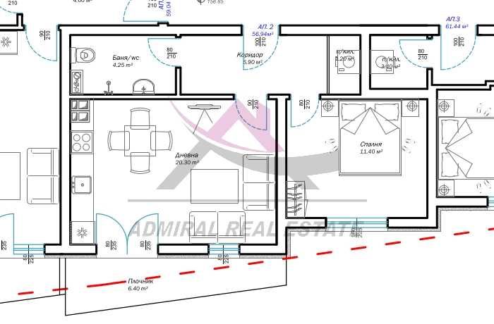 Продава се Двустаен апартамент в Варна, Възраждане 3 - 66 кв.м за 1304 €/кв.м - Снимка #1