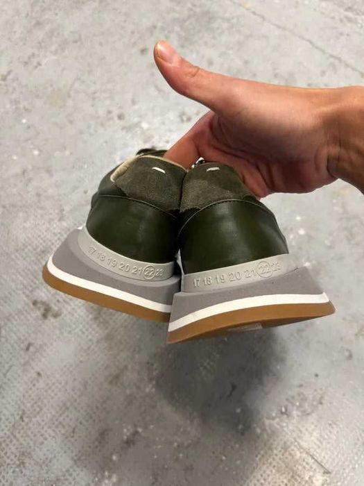 Нови мъжки обувки - Maison Margiela, Khaki Patchwork Sneaker, 44 номер
