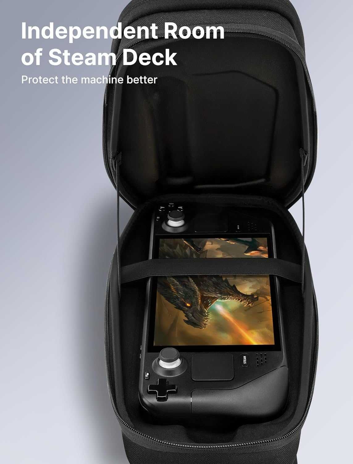 Husă transport JSAUX Steam Deck ROG Ally OLED,geantă EVA Hard Shell