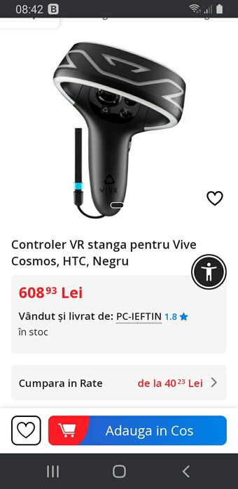 Casca VR/Realitate virtuala HTC Vive Cosmos