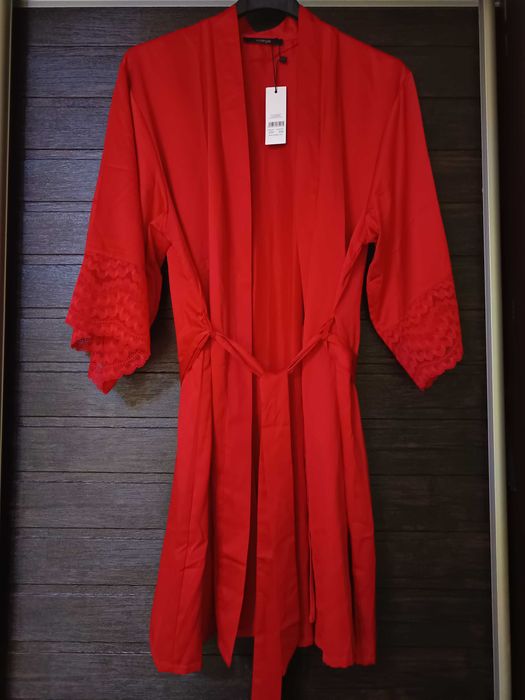 Дамски сатенен халат S/M размер