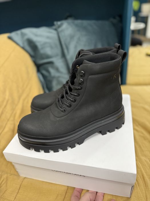 Calvin Klein Jeans Lugged LacedUp Boot bocanci culoare negru 44 noi