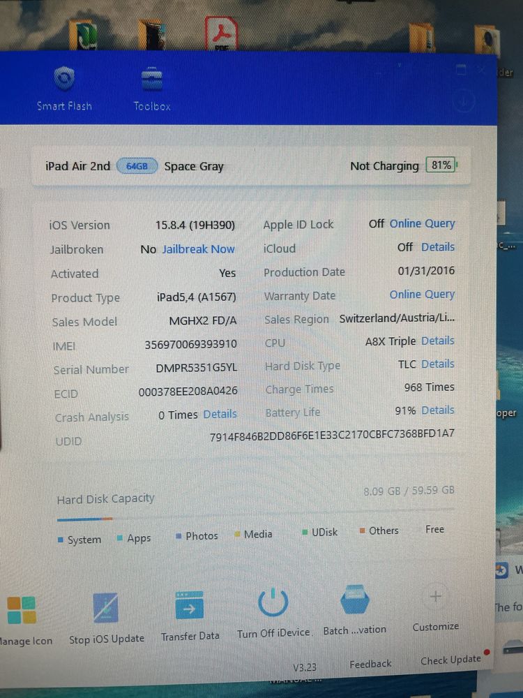 Ipad Air2 64gb Wifi+Sim