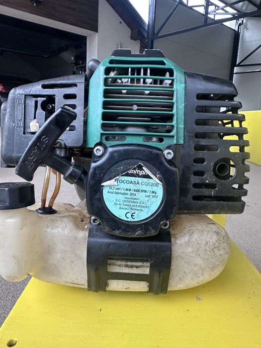 Motocoasa pe benzina, Grunman CG520B, 2 timpi, 1.4 kW, 1.9 CP