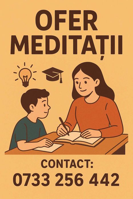 Meditatii / ajutor la teme: Clasele 1 - 4