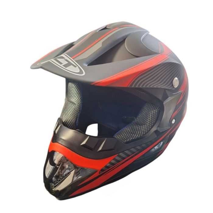 Детска Мото Крос Каска, 125, XXS, XS, S и M размер, Black/Red Argos