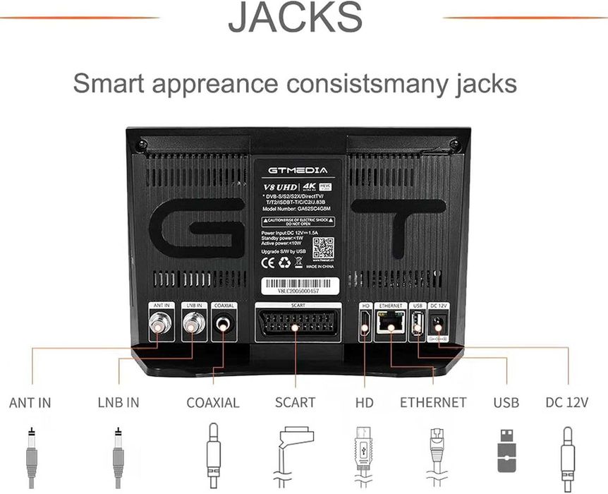 Receiver receptor satelit GT MEDIA V8 UHD
