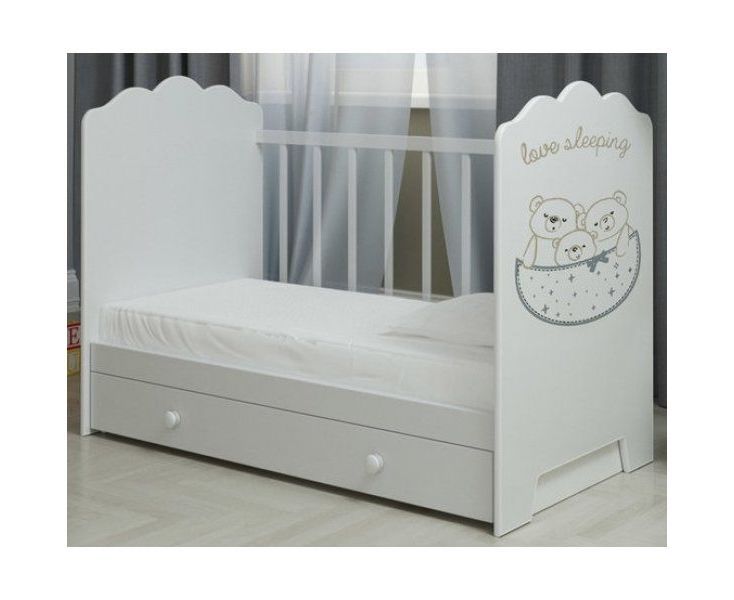 Кроватка маятник с ящиком вдк кровать для новорожденного манеж Алматы