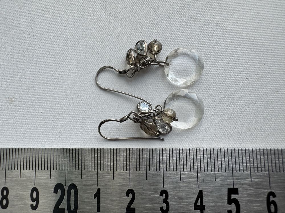 Cercei din argint si cubic zirconia