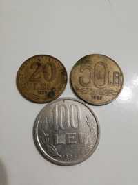 Monede vechi. 20,50 și 100 lei