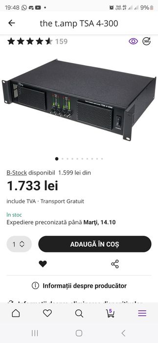 Amplificator the t.amp Tsa 4-300