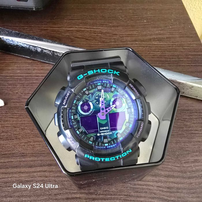 Casio G-Shock лилав камуфлаж