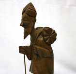 Calator sculptura din lemn lucrata manual, vintage (cca. 1960)