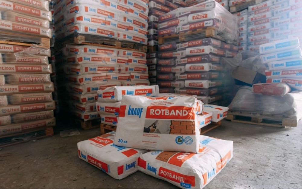 Ротбанд,ротгипс,глатт и другие смеси по оптовый ценам