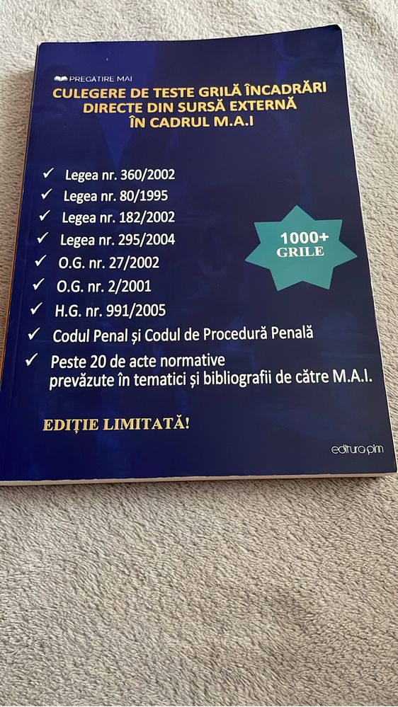 Carte admitere politie