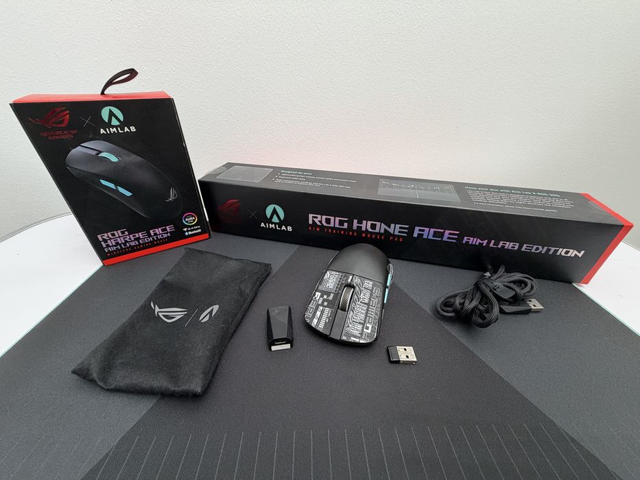 Kit gaming mouse ROG Harpe Ace Aim Lab + Mouse pad Hone Ace (50/42)